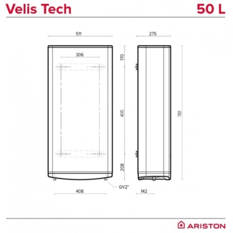 Бойлер Ariston VELIS TECH 50 EU