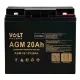 Акамуляторна батарея гелева CPG 122000 12V 20AH
