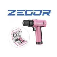 Акумуляторний шуруповерт 12v+набір з кейсом ZEGOR