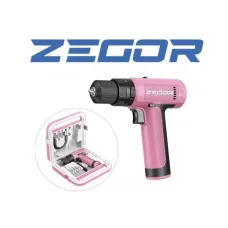 Акумуляторний шуруповерт 12v+набір з кейсом ZEGOR