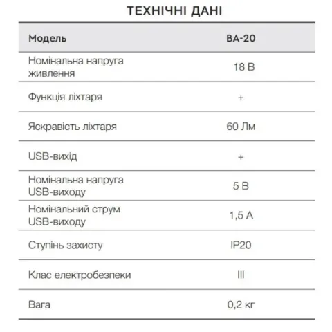 Адаптер для батареї APRO BA-20