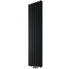 Радіатор дизайнерський вертикальний Rastas Marianna 2 Black, 1800×450 мм, 1720 Вт, чорний матовий, нижнє підключення