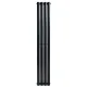 Радіатор дизайнерський вертикальний Rastas Aurora 1 Black, 1800×360 мм, 700 Вт, чорний матовий, нижнє підключення