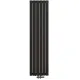 Радіатор дизайнерський вертикальний Rastas Marianna 1 Black, 1800×380 мм, 740 Вт, чорний матовий, нижнє підключення