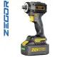 Гайковерт ударний акумуляторний Zegor SDCR-21BL-350, 350 Нм, квадрат 1/2", 20 В, безщітковий, 1 АКБ 4 А·год, кейс