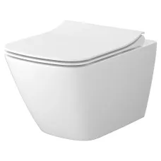 Унітаз підвісний Cersanit City Pro Square Vortex SET C200, безобідковий, сидіння дюропласт