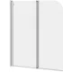 Шторка для ванни скляна Cersanit EASY NEW 115×140, дві стулки, поворотна, скло 5 мм