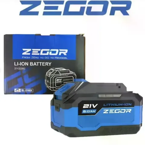 Акумулятор для шуруповерта Zegor BL-2160X, 21 В, 6 А·год, Li-Ion, індикатор заряду