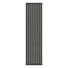 Радіатор дизайнерський вертикальний Navin Elipse 2 Black, 1800×480 мм, 943 Вт, чорний матовий, нижнє підключення