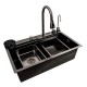 Мийка KRAFT Handmade 750*460*230 Nano Black Decor (7546WF-2 BL D)