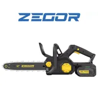 Пила ланцюгова акумуляторна Zegor CSPB-21BL-12W, 21 В, безщіткова, шина 12″, акумулятор 6 А·год