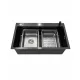 Мийка KRAFT Handmade 750*460*230 Black nano Decor (7546 BL DECOR)