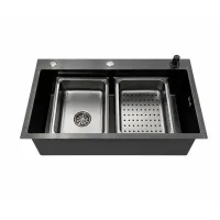 Мийка KRAFT Handmade 680*450*230 Nano Black Decor (6846 BL DECOR)