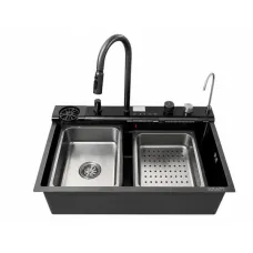 Мийка KRAFT Handmade 680*450*230 Nano Black Decor (6846WF-4 BL D)