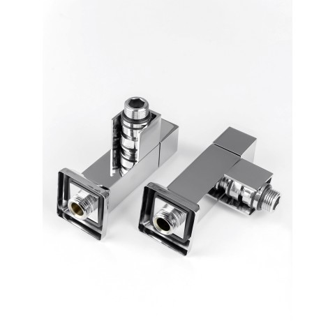 Кран кутовий квадрат, G1/2″ комплект