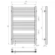 Рушникосушка Magnus 500*800 Deffi (Біла, нижнє підкл.)