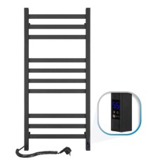 Рушникосушка електрична Авангард 480х1000 ЧОРНА Sensor (Ліва, 152Вт)