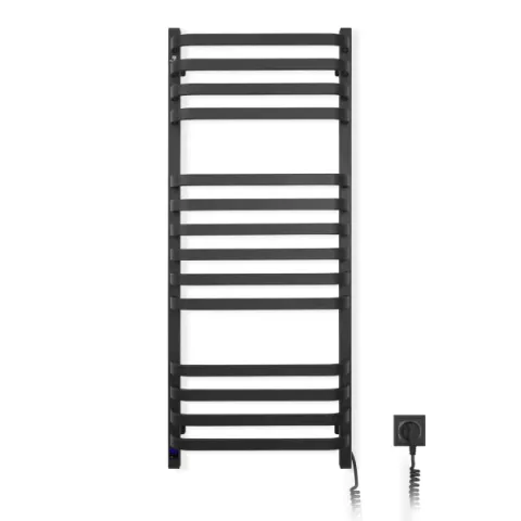 Рушникосушка електрична Stugna 480х1200 ЧОРНА Sensor (Ліва, 348Вт)