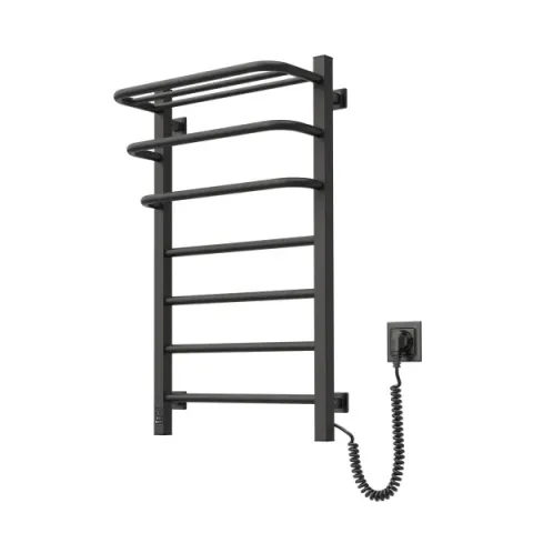 Рушникосушка електрична FORTIS 480х800 ЧОРНА Sensor (Ліва, 152Вт)