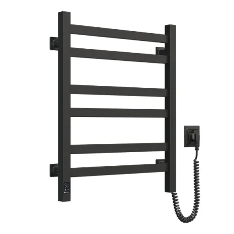 Рушникосушка електрична Авангард 480*600 ЧОРНА Sensor ( Права, 110Вт)