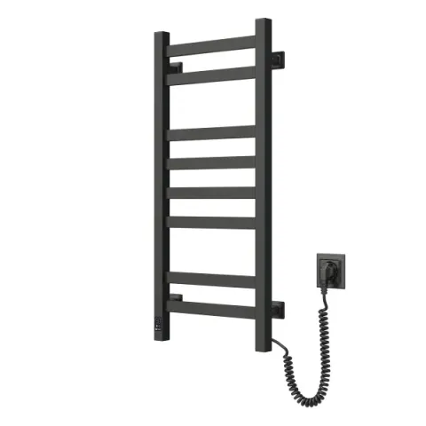 Рушникосушка електрична Авангард 360х800 ЧОРНА Sensor (Права, 107Вт)