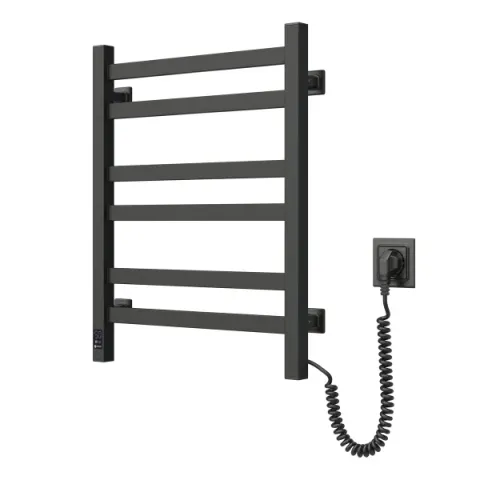 Рушникосушка електрична Авангард 480*600 ЧОРНА Sensor ( Права, 110Вт)