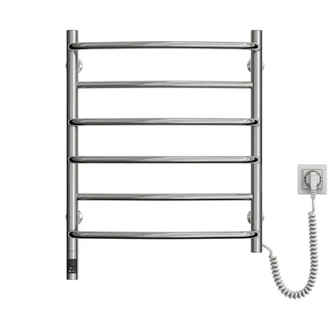 Рушникосушка електрична Омега нержавійка 530х600 Sensor (Права, 88Вт)