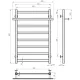 Рушникосушка Nikole 500*800 Deffi (хром, нижнє підкл.)