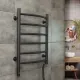 Рушникосушка електрична Камелія 480х600 Чорна Sensor ( Ліва,107 Вт)