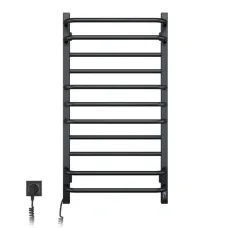Рушникосушка електрична Грандіс 480х800 ЧОРНА Sensor (Ліва, 223Вт)