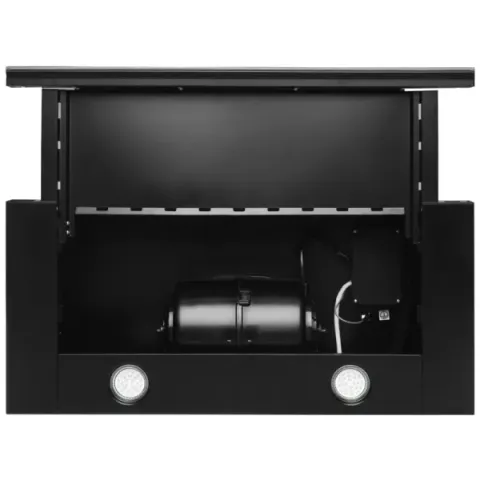 Витяжка кухонна ELEYUS STORM G 700 LED SMD 60 BL (чорна, телескопічна)