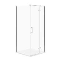 Душова кабіна квадратна Cersanit JOTA 90×90×195 без піддону, розпашні двері, права, скло 6 мм, профіль хром