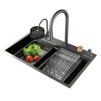 Мийка KRAFT Handmade 680*450*230 Nano Black Decor (6845WF-1 D)