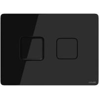 Пневматична кнопка змиву "Square" чорне скло