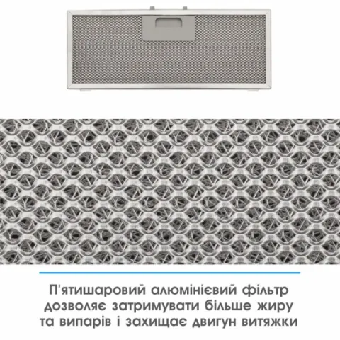 Витяжка кухонна ELEYUS URBAN 960 LED 52 WH (біла, вбудована)