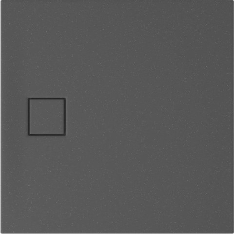 СЕТ B455 душовий піддон квадратний TAKO SLIM 90x4 сірий матовий + сифон
