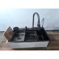 Мийка KRAFT Handmade 750*460*230 Nano Black Decor (7546WF-2 D)