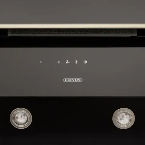 Витяжка кухонна Eleyus LUNA 1200 LED 90 BL (чорна, вертикальна)