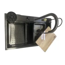 Мийка KRAFT Handmade 750*460*230 Nano Black (7546WF-2 KH)