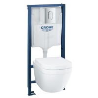 Комплект унітазу підвісного з інсталяцією Grohe Solido 4 в 1 (38528001+38844000+3855800M+39328000