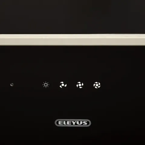 Витяжка кухонна Eleyus LUNA 1200 LED 90 BL (чорна, вертикальна)