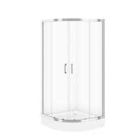 Душова штора Cersanit BASIC 90*90*185 прозора, радіальна