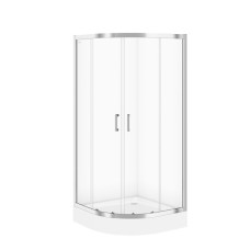 Душова штора Cersanit BASIC 90*90*185 прозора, радіальна