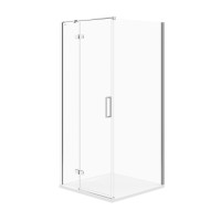 Душова кабіна квадратна Cersanit JOTA 90×90×195 без піддону, розпашні двері, ліва, скло 6 мм, профіль хром