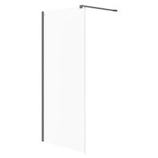 Душова кабіна Cersanit Walk-In Mille 90*200 прозора, профіль чорний