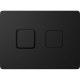 Пневматична кнопка змиву Square чорний мат