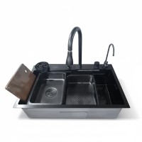 Мийка KRAFT Handmade 750*460*230 Nano Black Decor (7546WF-1 D BL)
