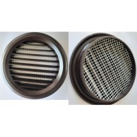 Решітка дверна (VENTS) Ø80 мм коричнева (москітна сітка)