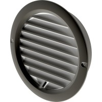 Решітка вентиляційна (VENTS) Ø100 чорна (з жалюзі)