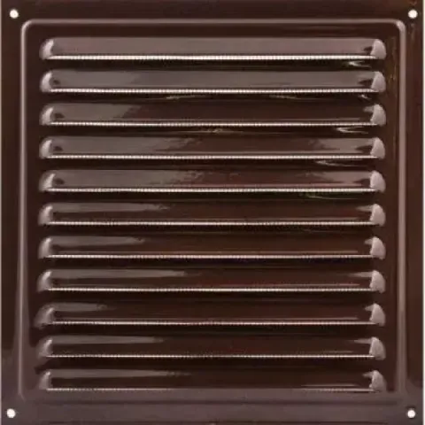 Решітка вентиляційна (VENTS) 150х150 мм коричнева (металева)